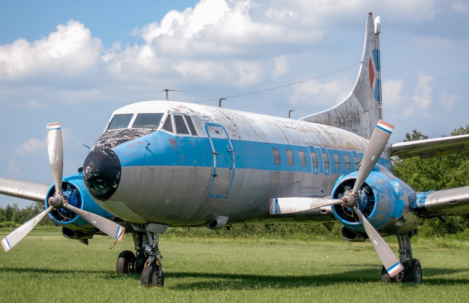 Abandoned Airplane Pro Air Martin 404 in Paris Texas