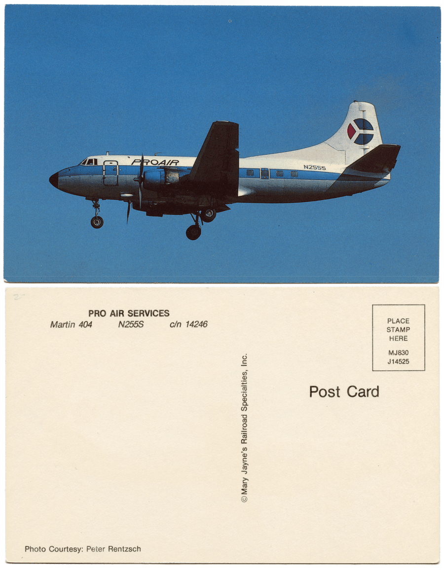 Pro Air Martin 404 N255S Postcard