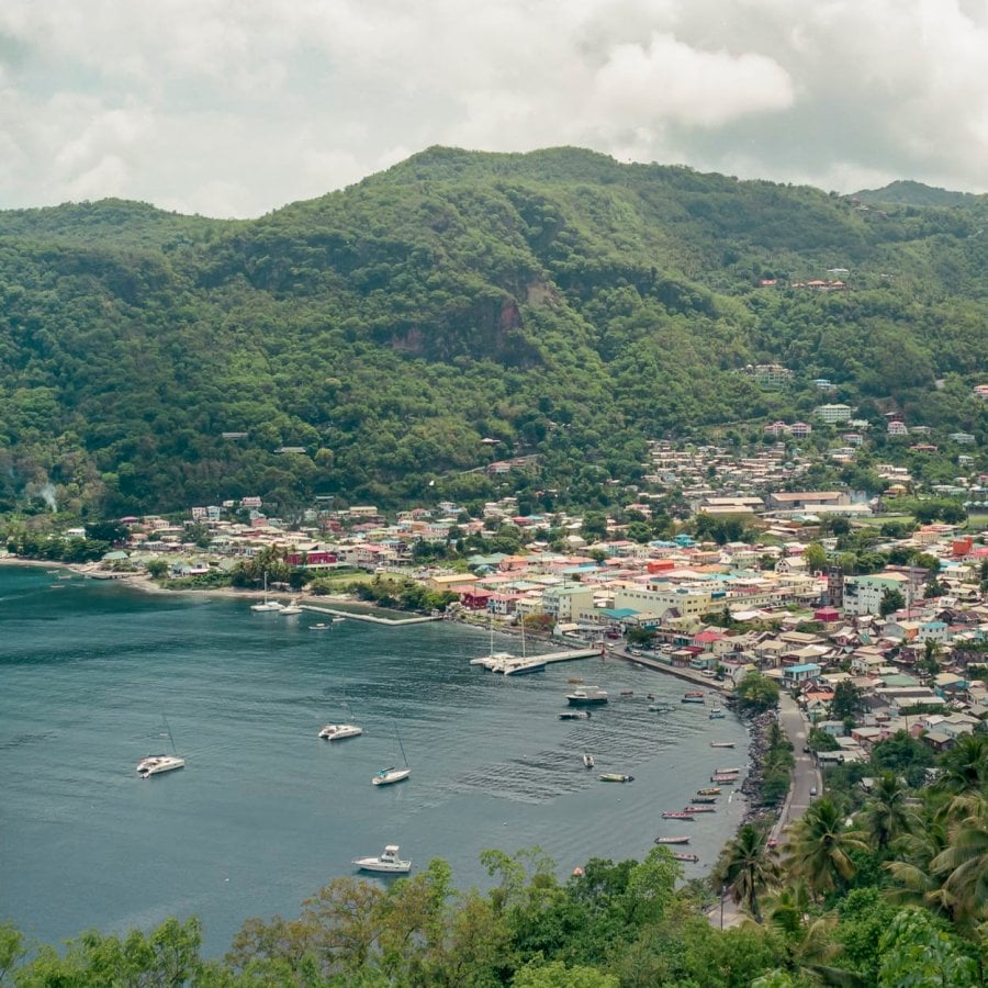 Soufriere bay in St. Lucia