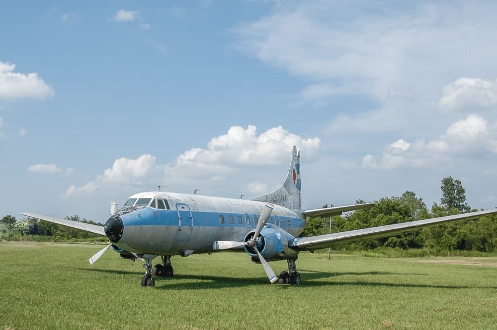 Abandoned Airplane Pro Air Martin 404 in Paris Texas