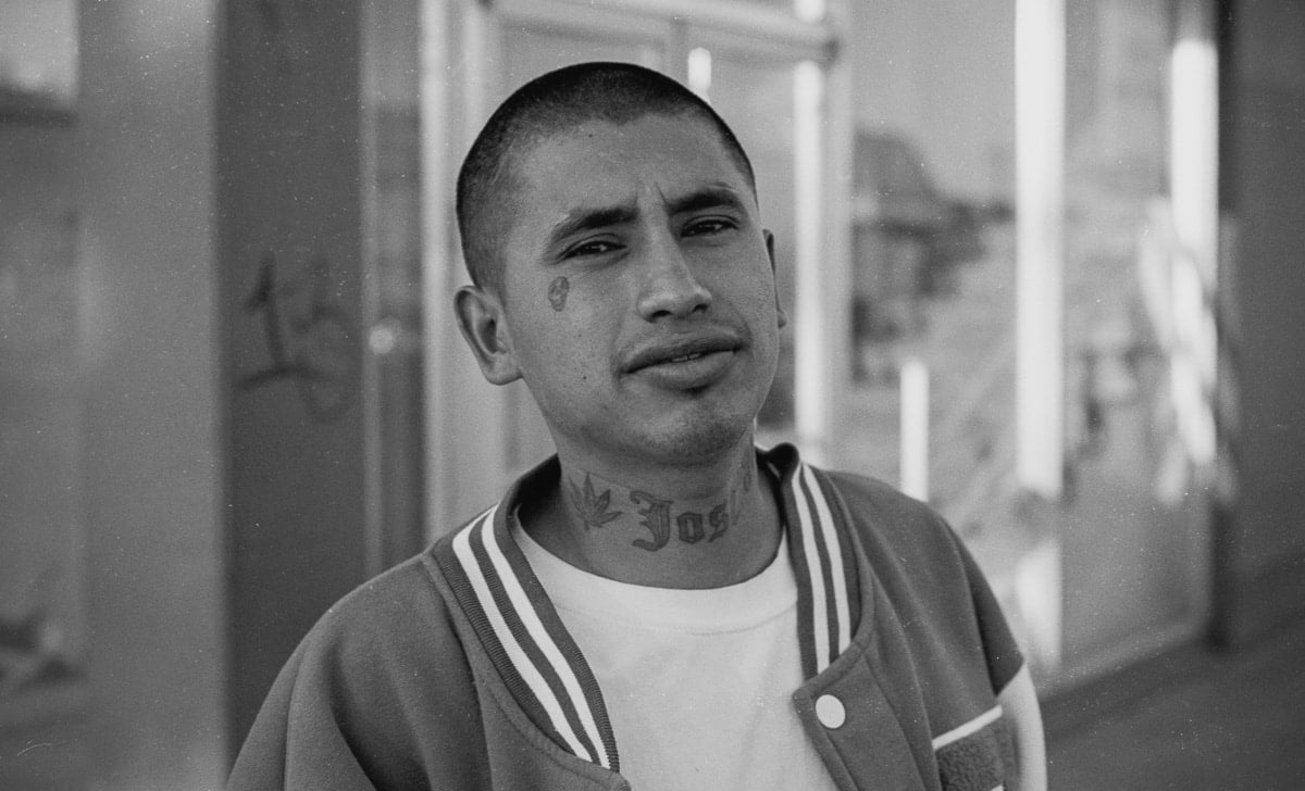 Street portrait of a Hispanic man