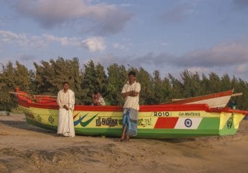 Fisherman on Nagapattinam Beach