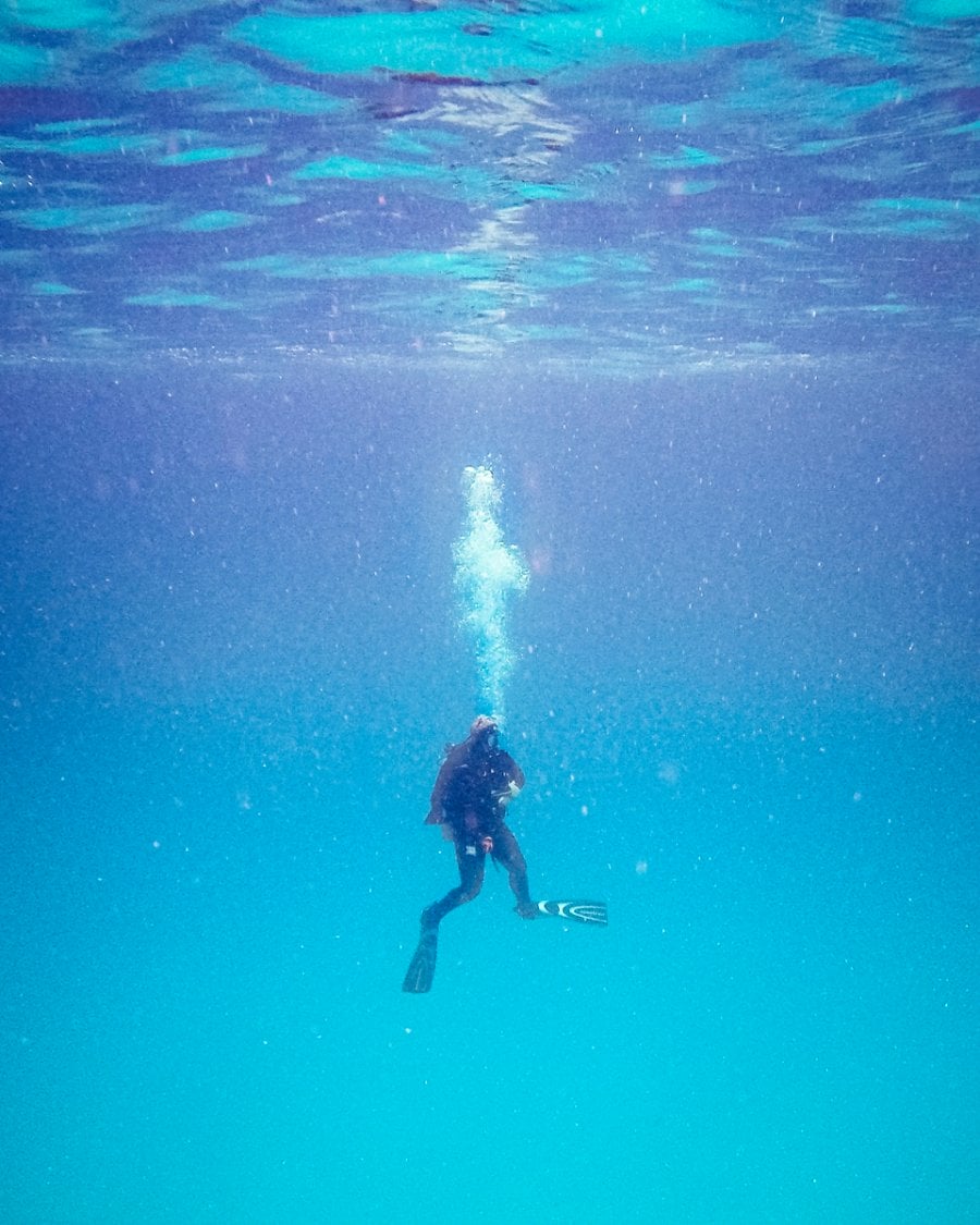 Scuba diving in Cozumel.