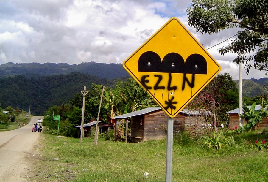 EZLN graffiti in Chiapas, Mexico