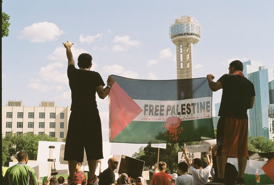 Pro-Palestine Protest At the Dealey Plaza in Downtown Dallas