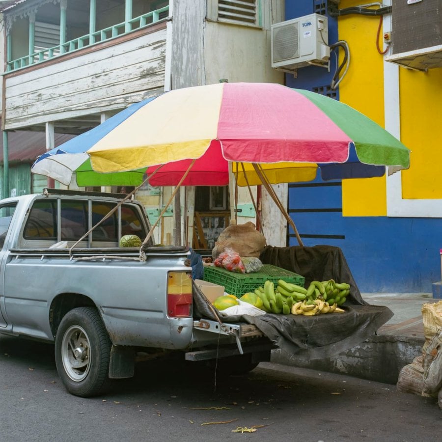 Fruit truck in Soufriere