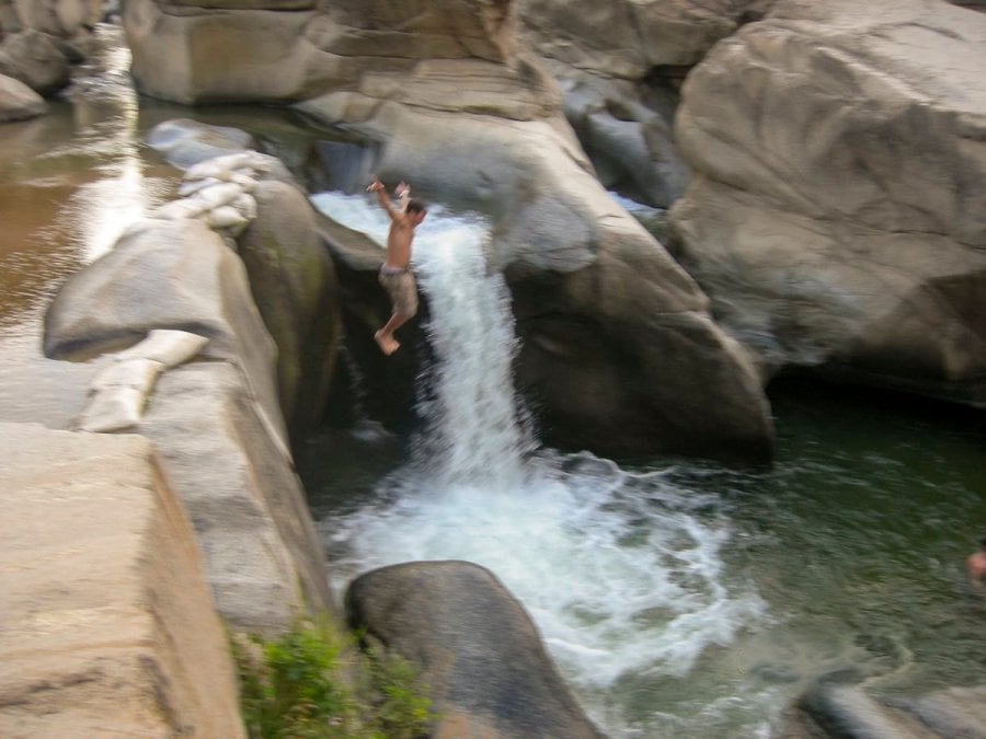 Me jumping off of waterfall outside of Puerto Vallarta