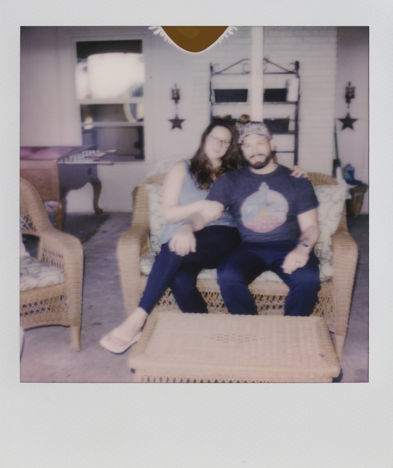 Us on our last day there Polaroid photos