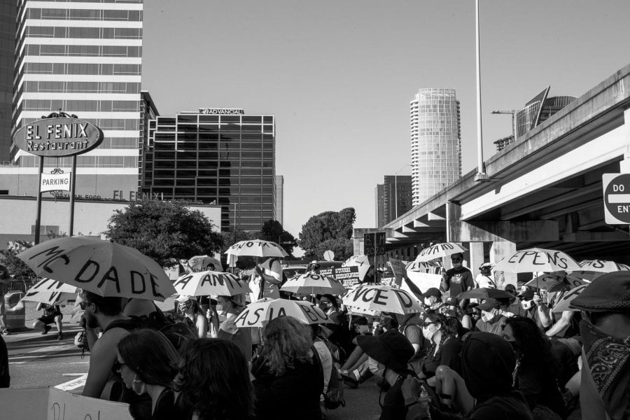 Black Lives Matter protest in Dallas, Texas