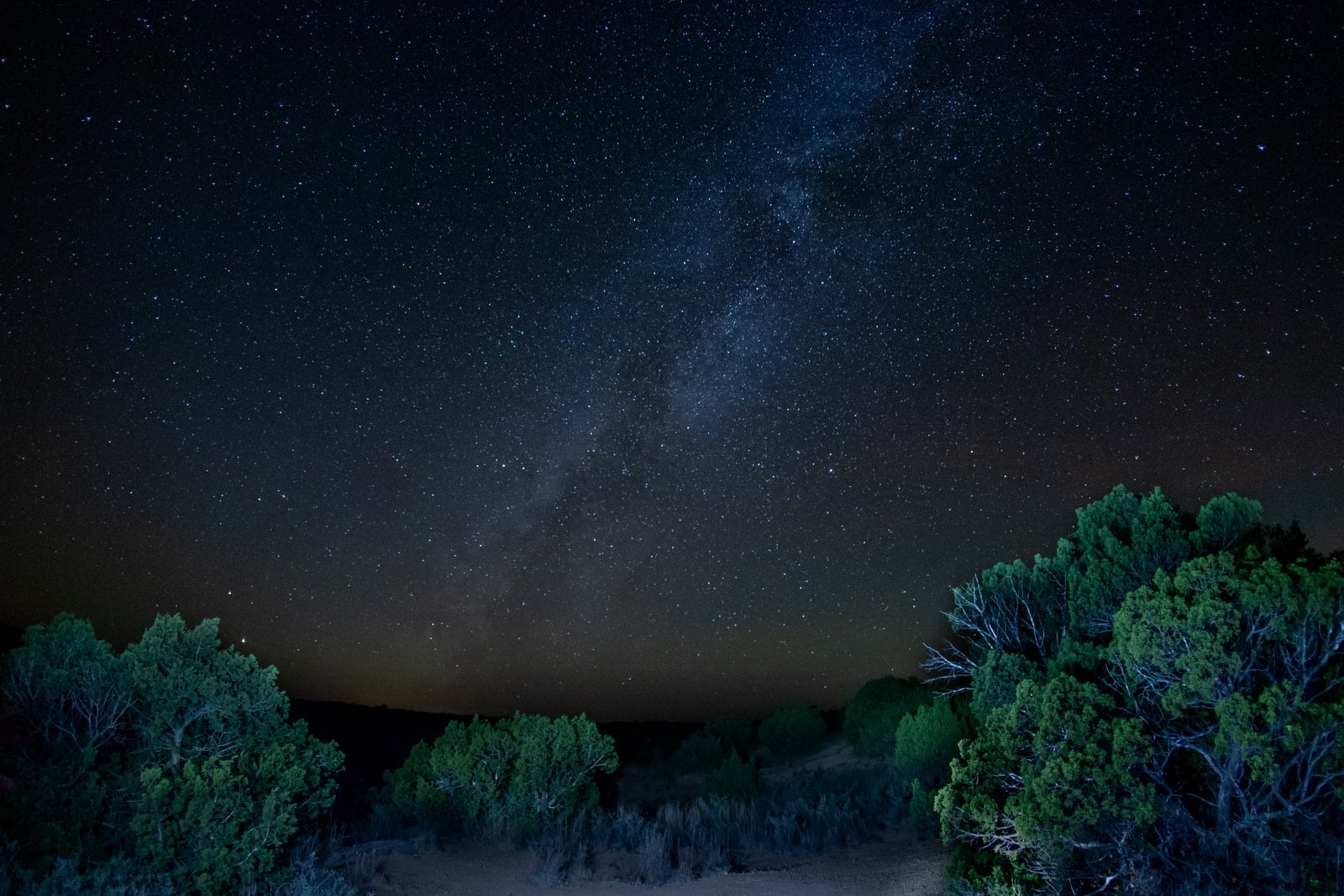 The Milky Way Galaxy seen from Copper Breaks State Park in Texas