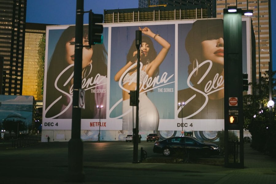 Selena: The Series building wall advertisements, Street photos in Dallas