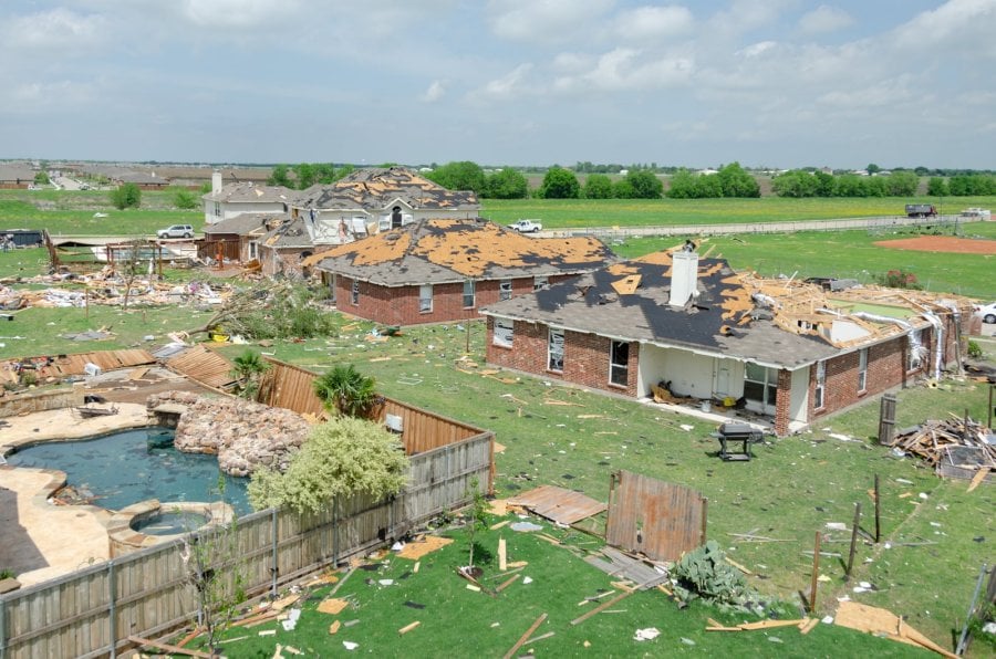 Diamond Creek subdivision tornado damage aftermath