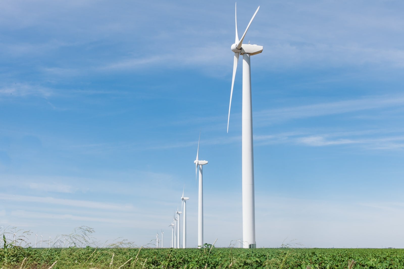 Clean energy generating wind turbines in West Texas