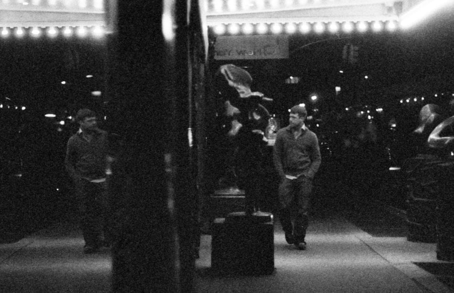New York City Street Photography At Night Shot On Ilford Delta 3200 Film