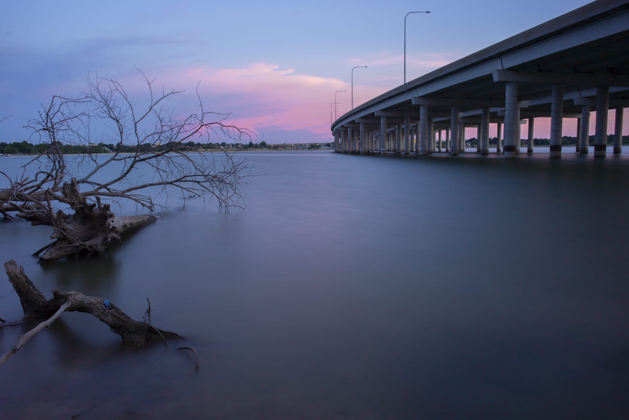 Lake Ray Hubbard Captured Using Daytime Long Exposure