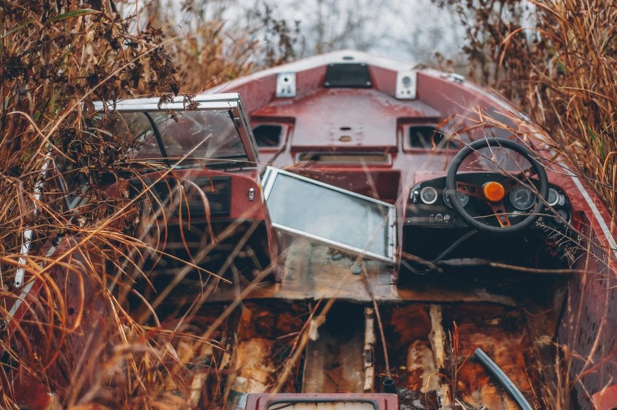 An abandoned boat
