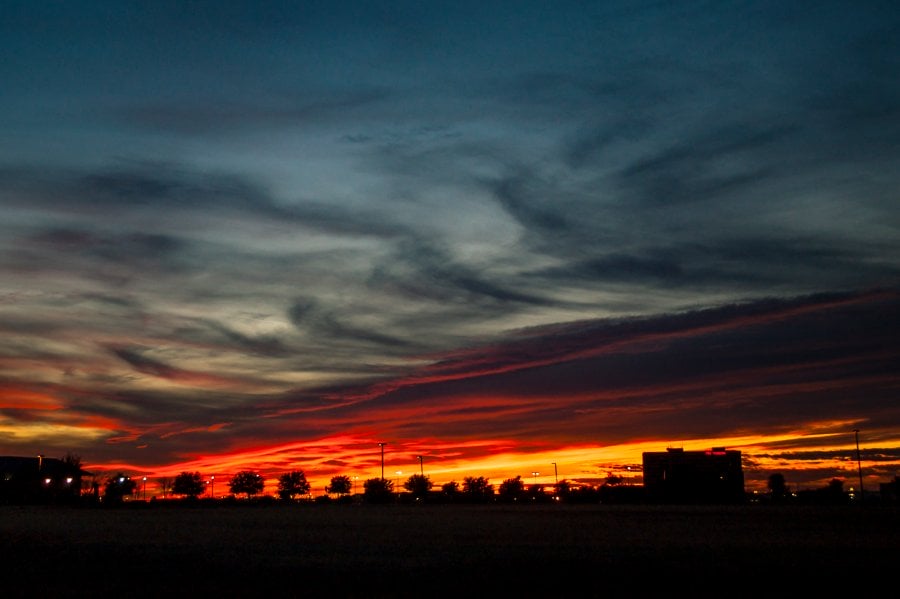 The last sunset of 2010 in Dallas, Texas