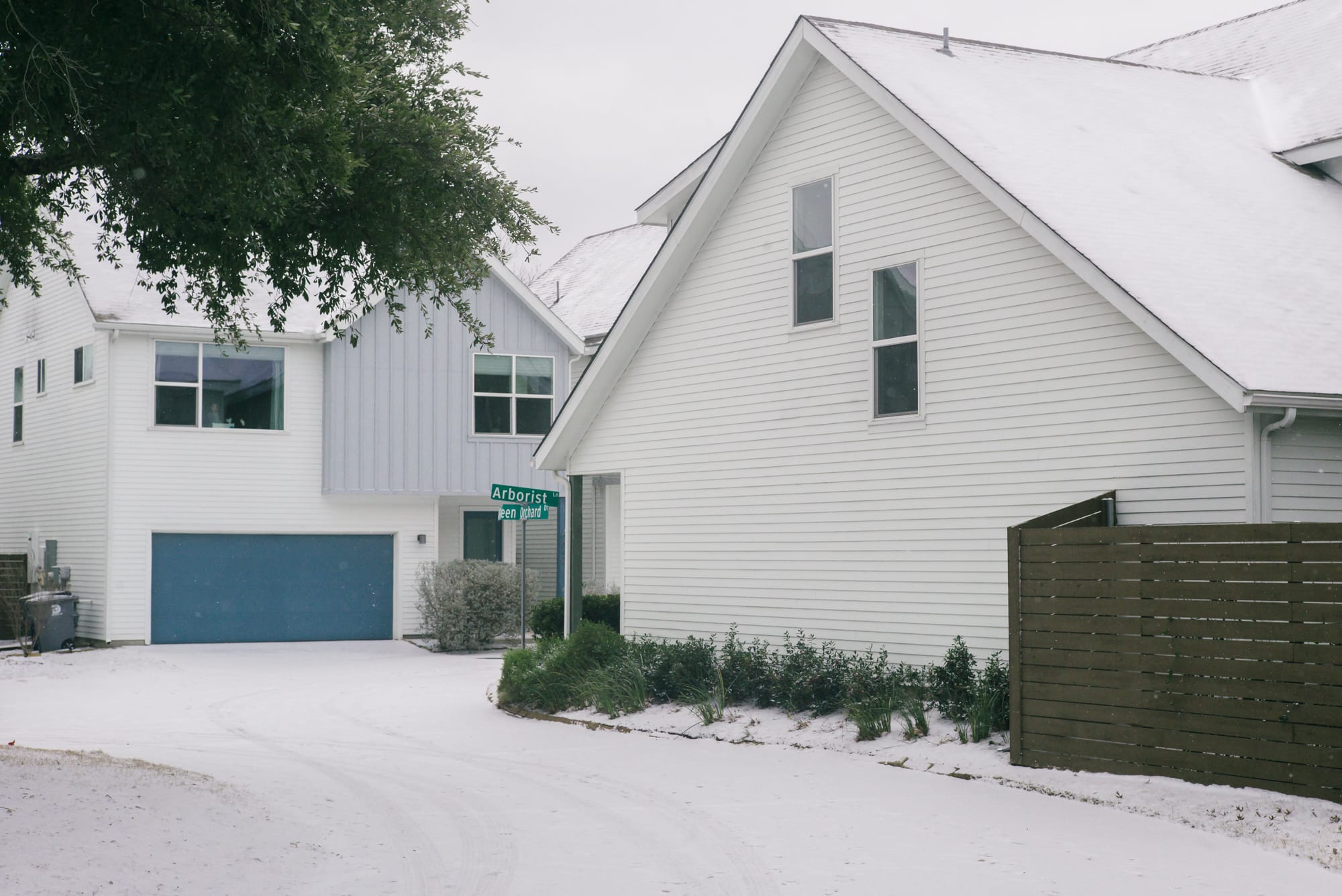 Snow in Dallas Creates Frozen Moments of Urban Serenity