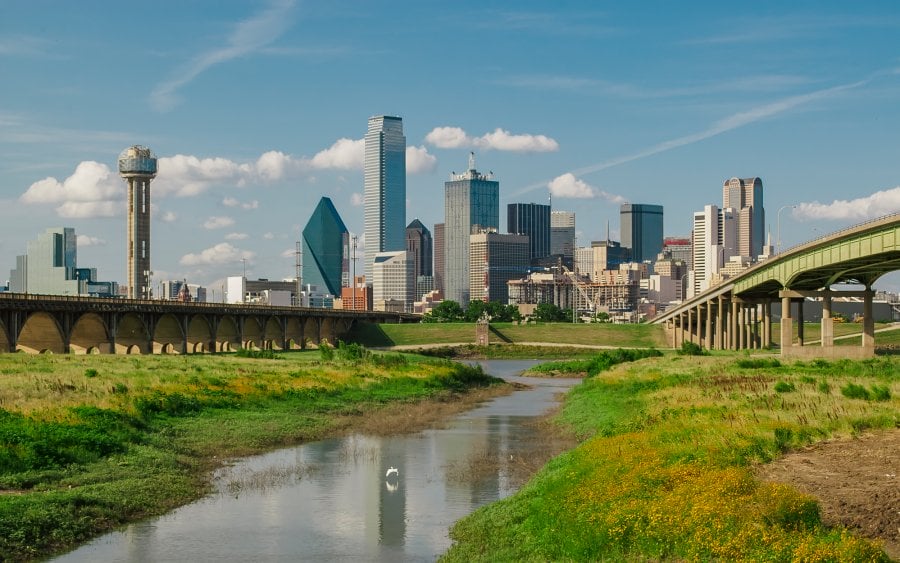 Dallas Skyline From The Trinity River 2010